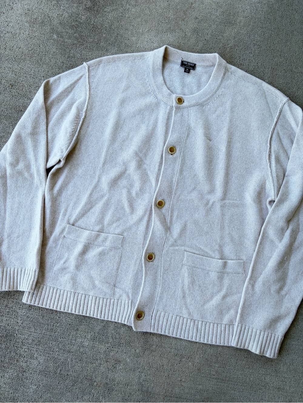 Todd Snyder New York recycled Italian cashmere knit cardigan sweater top